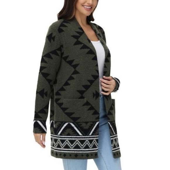 Frye Ladies' Patterned Cardigan Sweater Size L - Picture 3 of 6